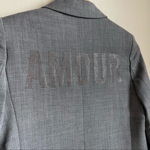 NWT ZADIG&VOLTAIRE amour gray suit jacket wwbl00272 size 34 - Picture 8 of 11